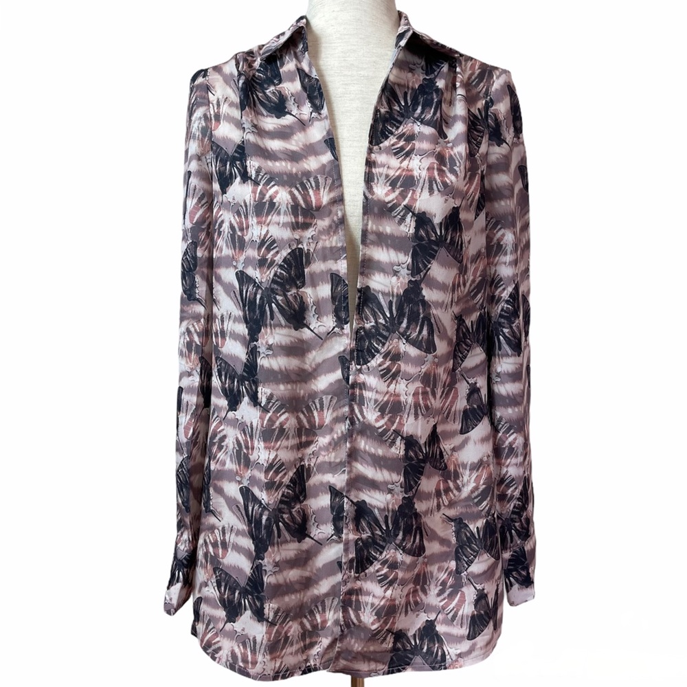 PrettyLittleThing Abstract Print Butterfly Top